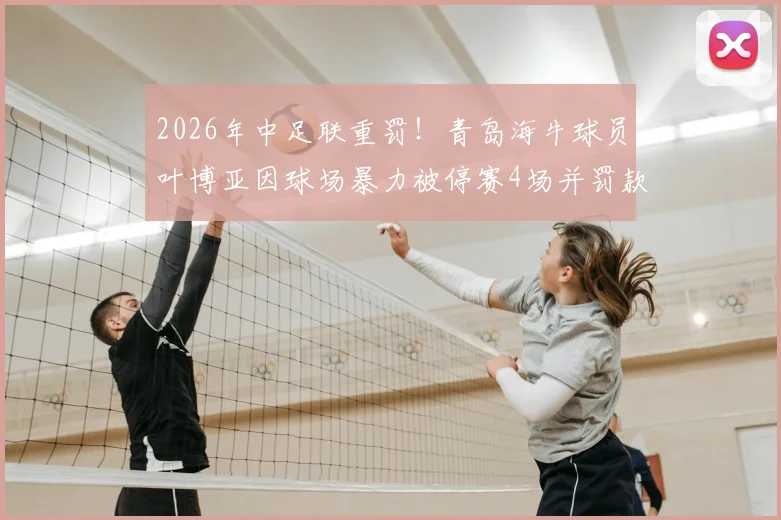 2026年中足联重罚！青岛海牛球员叶博亚因球场暴力被停赛4场并罚款4万元，详细解读处罚依据与影响